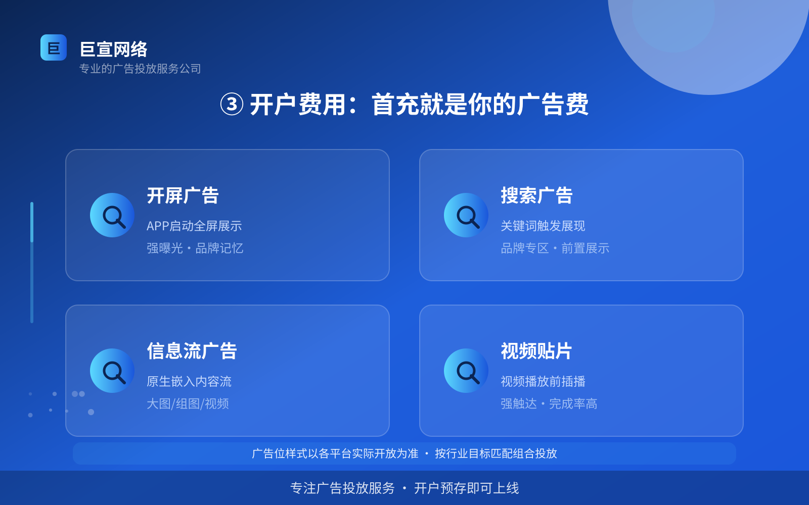 ③ 开户费用：首充就是你的广告费（效果数据维度）